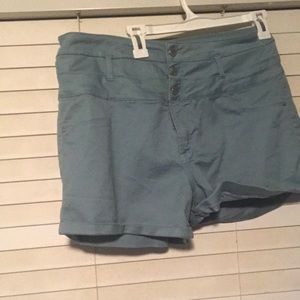Blue-greenish shorts, fairly worn, great condition